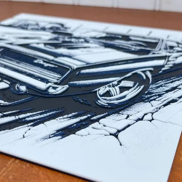 Dodge Charger Wall Art, Wall Art, Hueforge Art Print, Texture… - Picture 5 of 10
